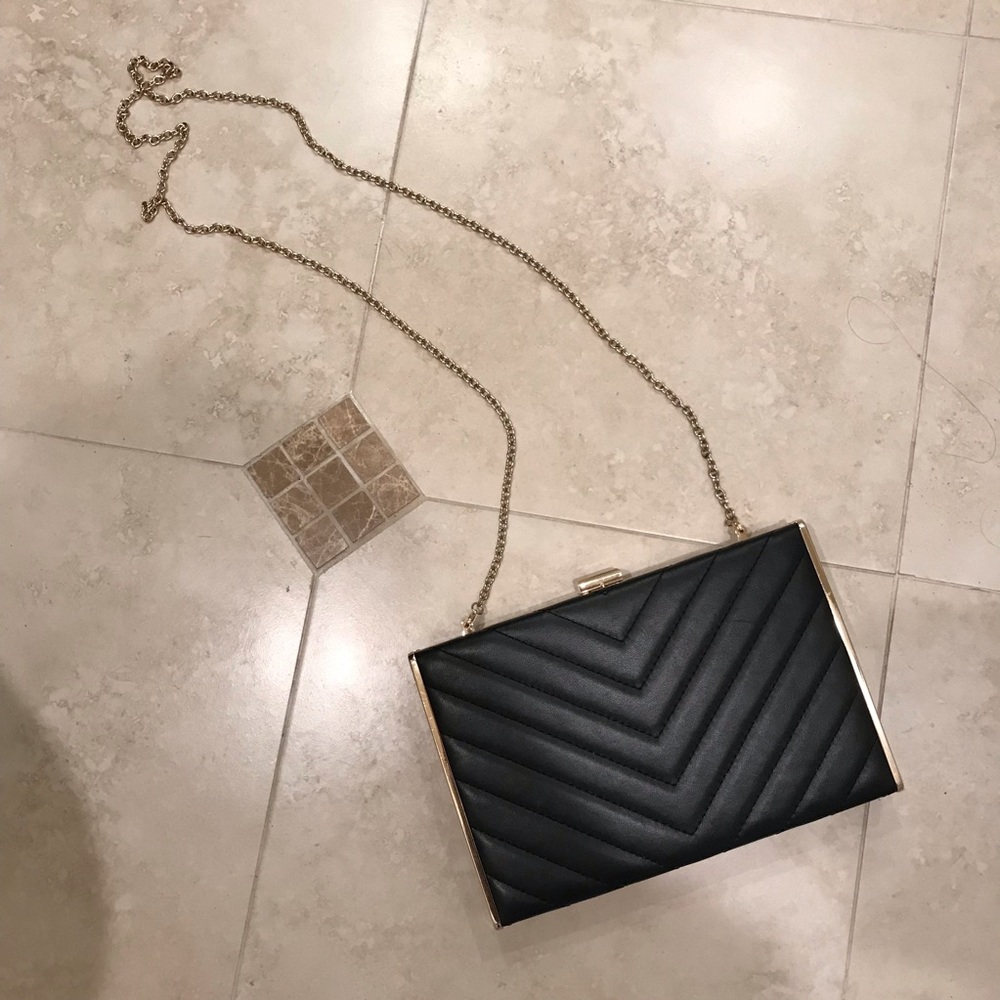 Marciano Chevron Quilted Clutch